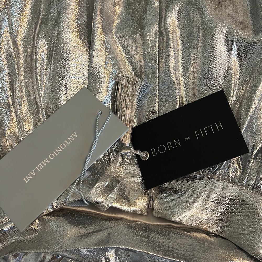 Antonio Melani x Born on Fifth Aurelia Metallic Tiered Ruffle Skirt - Picture 12 of 12